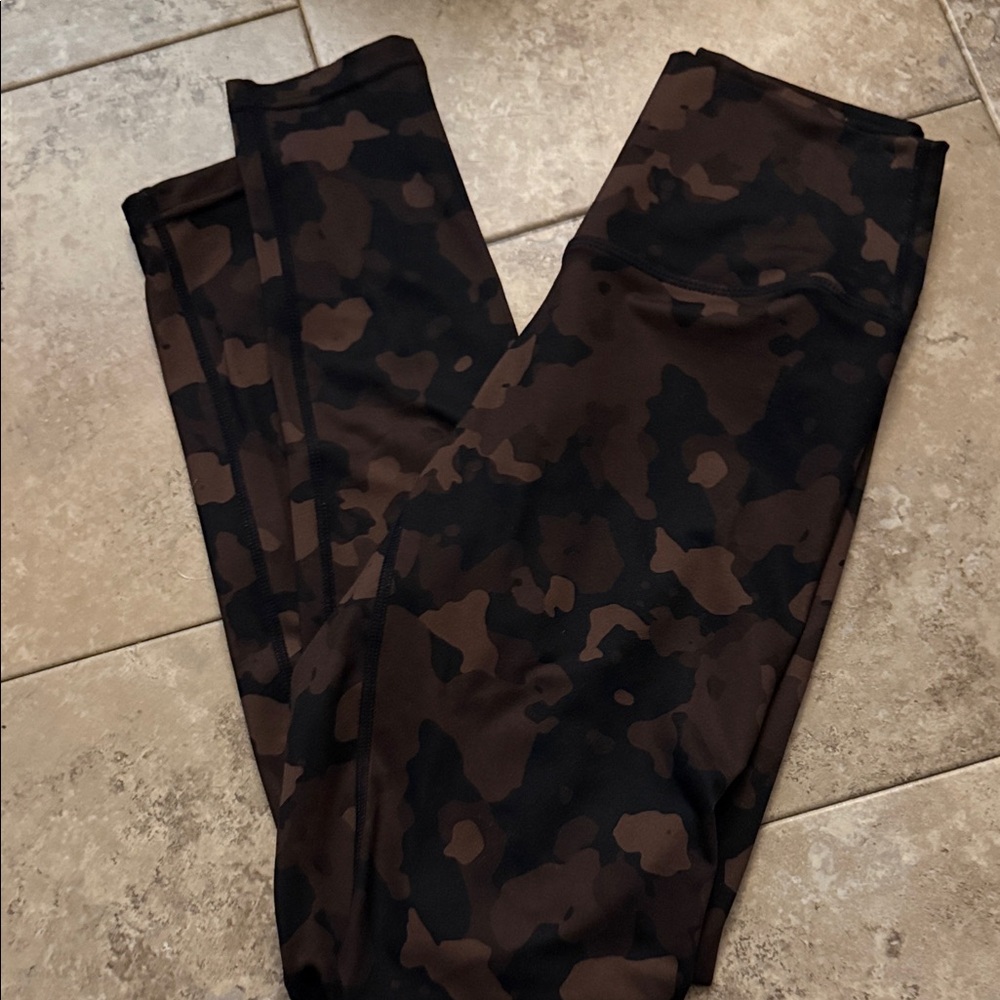 Balance Athletica Black and Brown Camouflage Leggings